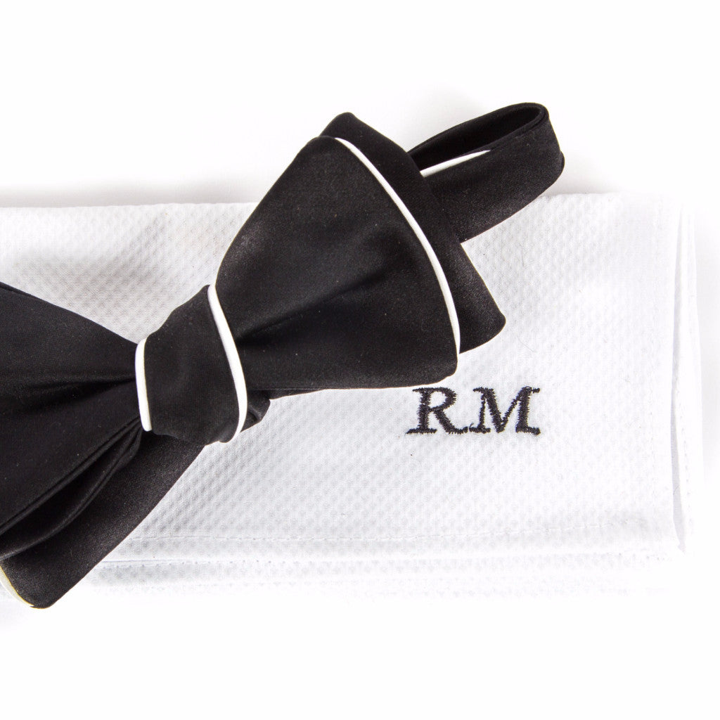monogram bow tie